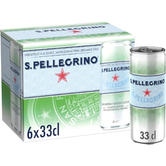 Eau minérale gazeuse naturelle S.PELLEGRINO