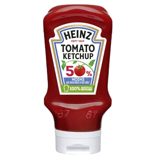 Ketchup réduit en sucre et en sel HEINZ