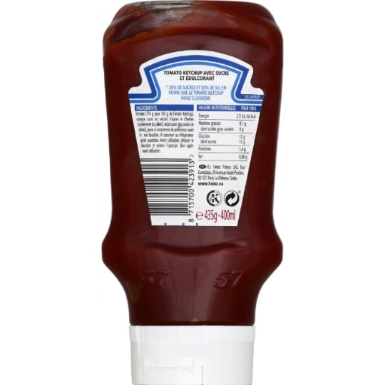 Ketchup réduit en sucre et en sel HEINZ