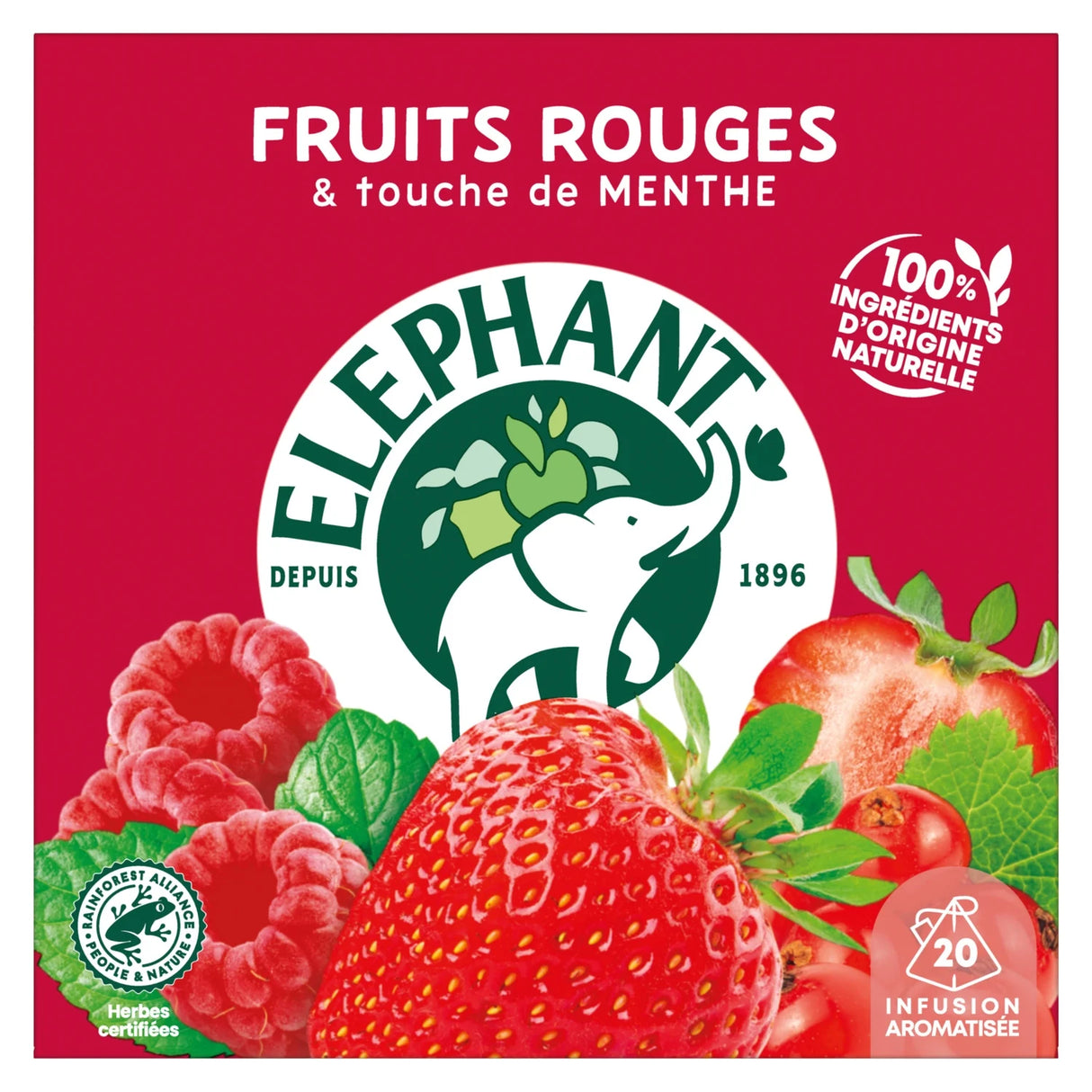 ÉLÉPHANT Infusion Fruits Rouges 20 Sachets