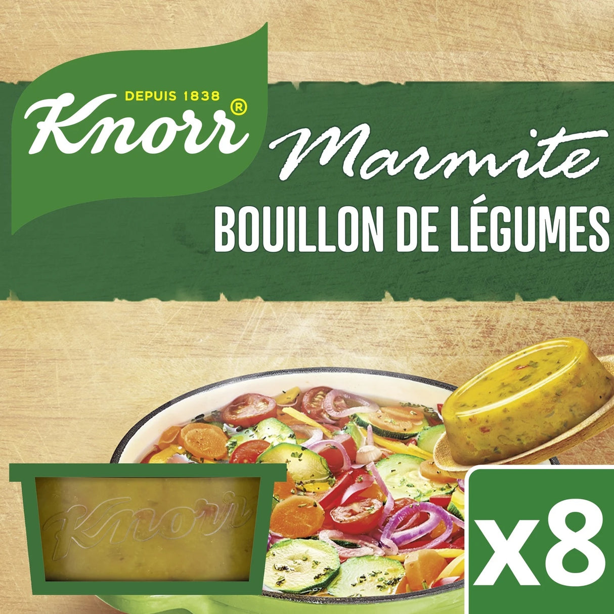 KNORR Marmite de Bouillon Légumes 8x28 g