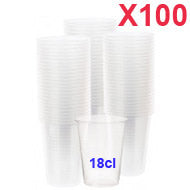 GPI Gobelets Plastique Transparents 18cl Lot de 100