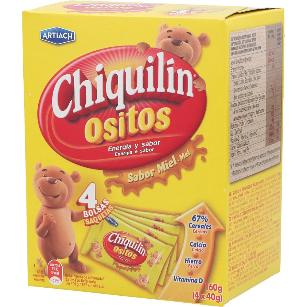 ARTIACH Chiquilin Biscuits Céréales-Miel 160g