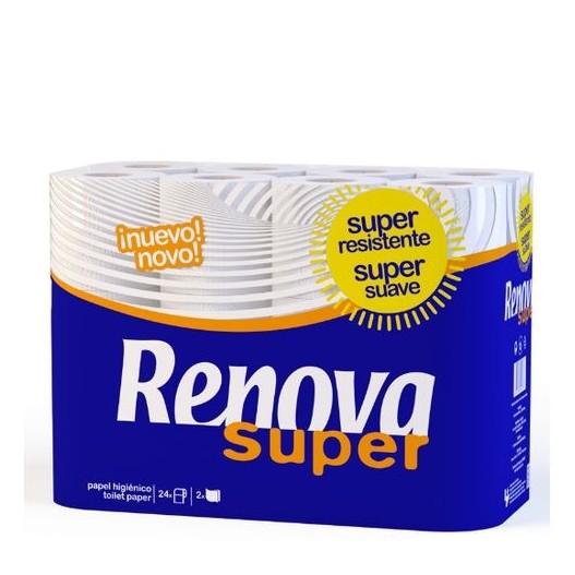 RENOVA Papier Hygiénique Super Lot de 24 Rouleaux