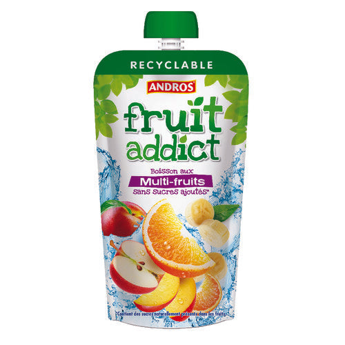 ANDROS Fruit Addict Boisson Multi-fruits Sans Sucres Ajoutés 20 cl