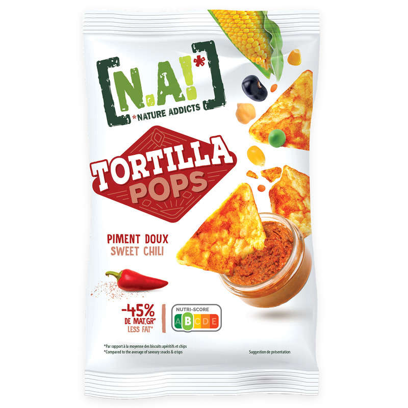 N.A! TORTILLA Pops Piment Doux 80g