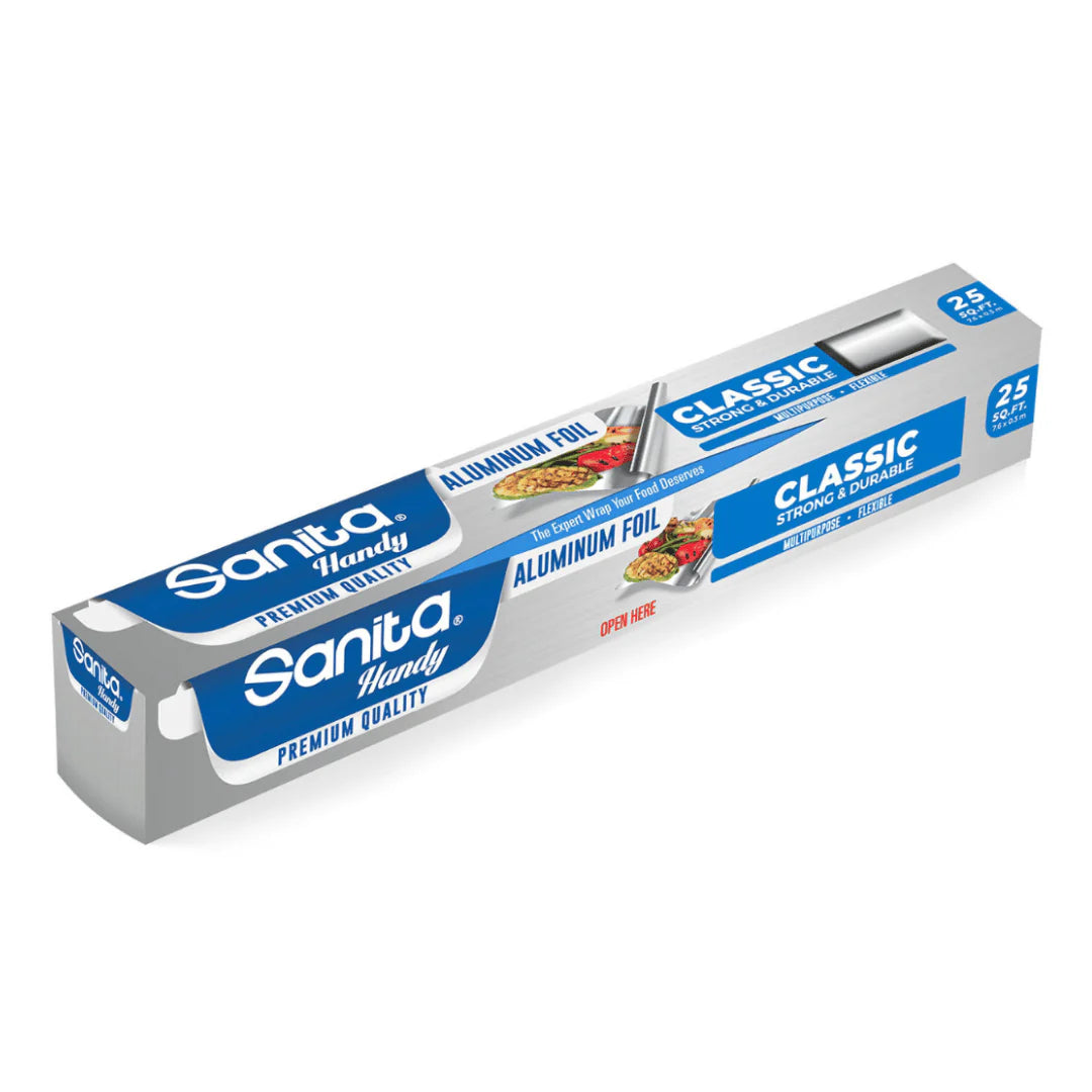 SANITA Papier Aluminium 200 Pieds Carrés x 25