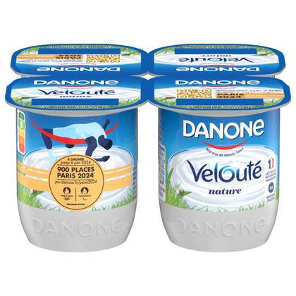 DANONE Velouté Nature Pack de 4 x 125 g