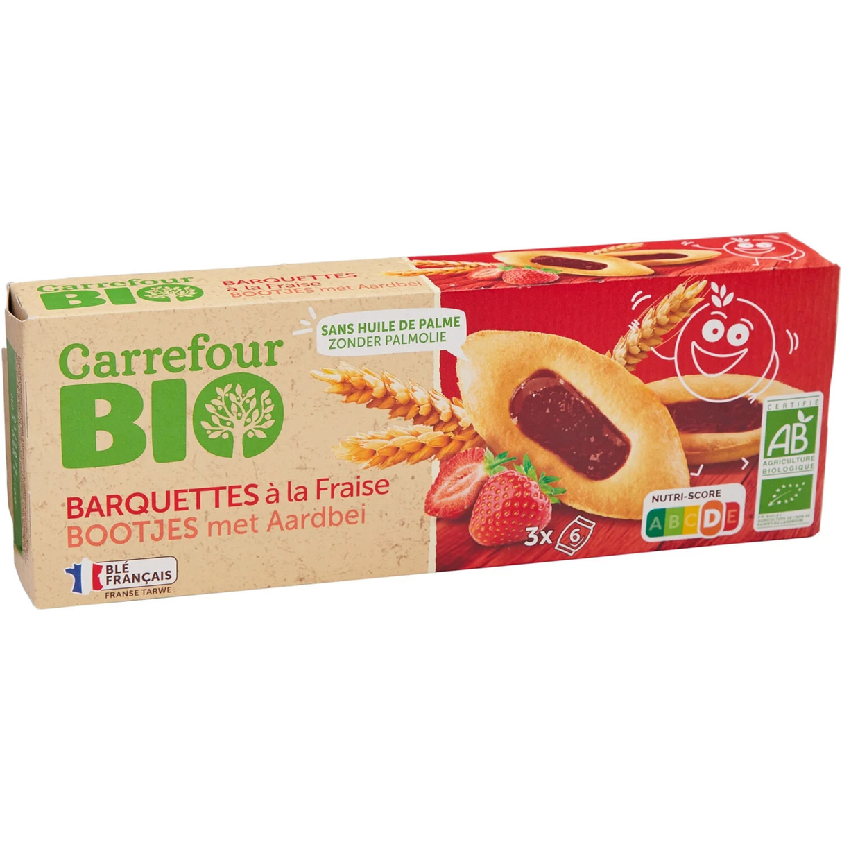 CARREFOUR BIO Barquettes Fraise 120 g