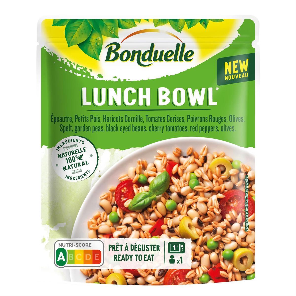 BONDUELLE Lunch Bowl Épeautre-Petits Pois-Haricots-Tomates 250g