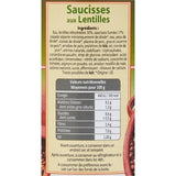 Plat cuisiné saucisses lentilles