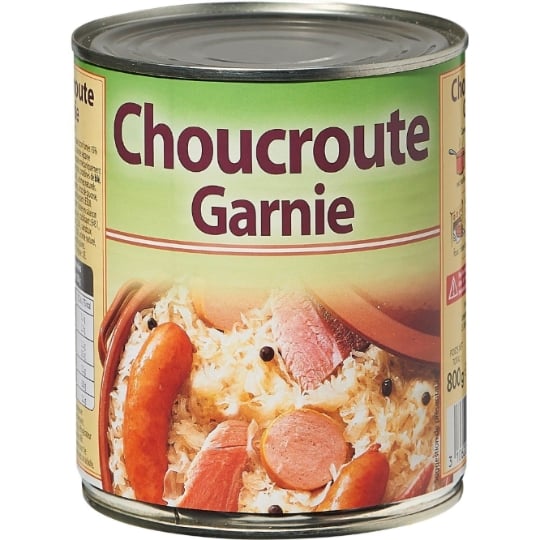 Plat cuisiné choucroute garnie