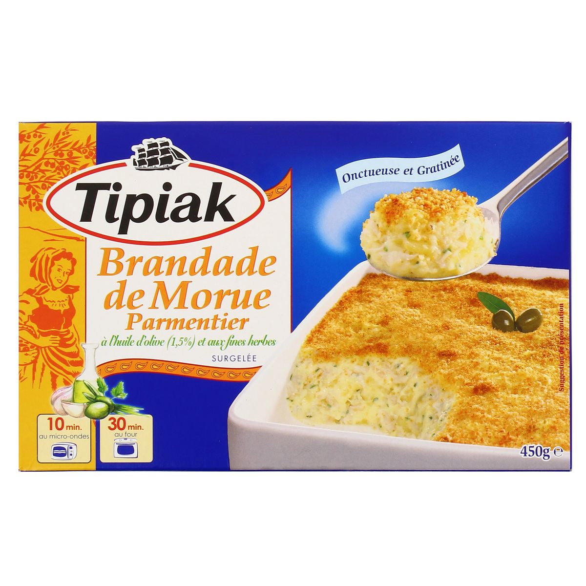 TIPIAK Brandade de Morue aux Herbes 450 g