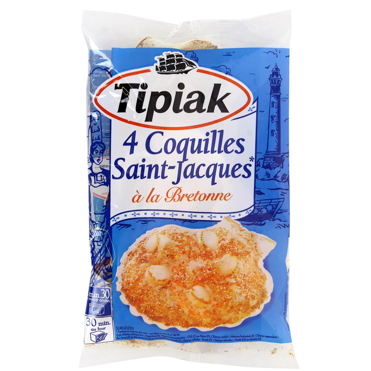 TIPIAK Coquilles Saint-Jacques 4x90 g