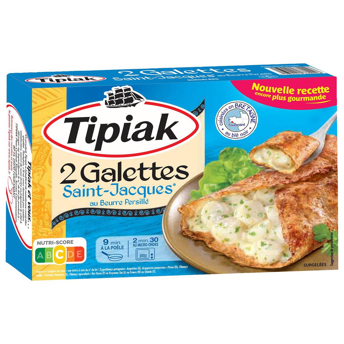 TIPIAK Galettes aux Noix de Saint-Jacques 2x125 g