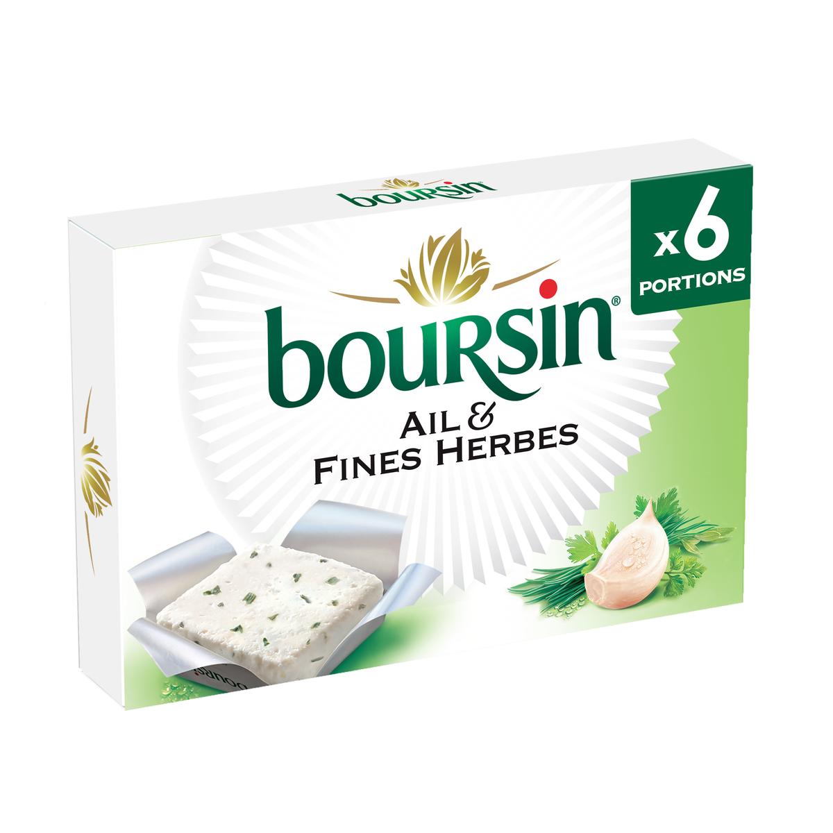 BOURSIN Ail & Fines Herbes Pack de 6x16g