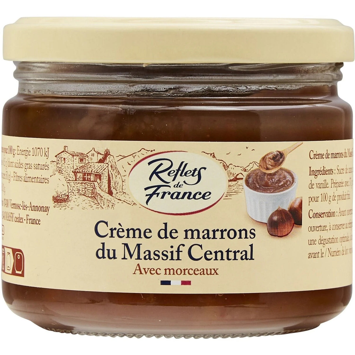 REFLETS DE FRANCE Crème de Marrons du Massif-Central avec Morceaux 325g