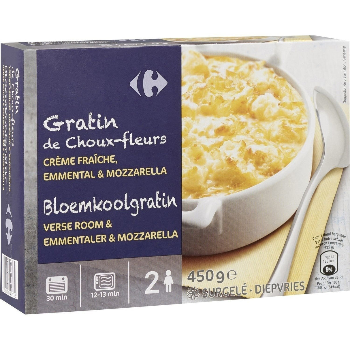 CARREFOUR Gratin de Choux-Fleurs 450 g