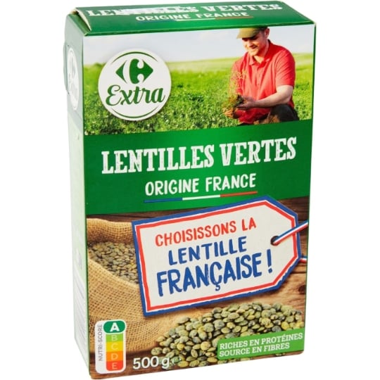 Lentilles vertes CARREFOUR EXTRA