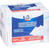 Compresses stériles gaze hydrophile 5x5 cm CARREFOUR