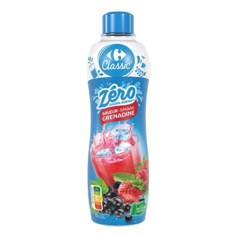 Sirop grenadine zéro sucres CARREFOUR CLASSIC