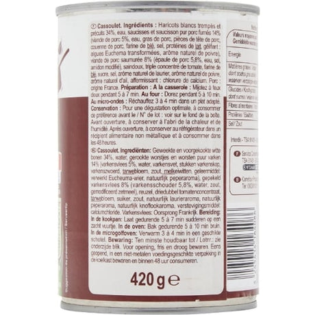 Plat cuisiné cassoulet CARREFOUR CLASSIC