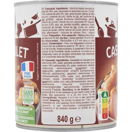 Plat cuisiné cassoulet CARREFOUR CLASSIC