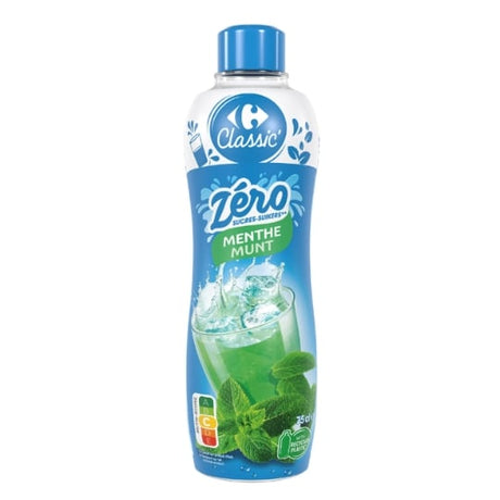 Sirop menthe zéro sucres CARREFOUR CLASSIC