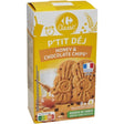 Biscuits petit déjeuner pépites de chocolat miel CARREFOUR