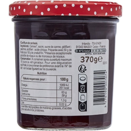 Confiture cerises CARREFOUR ORIGINAL