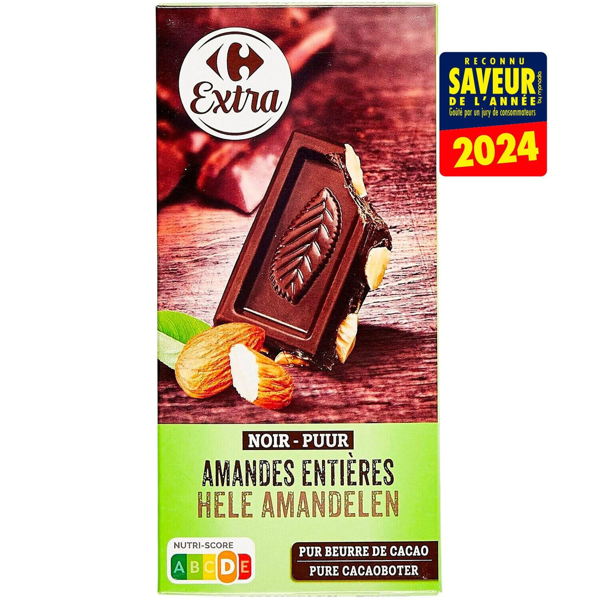 CARREFOUR Chocolat Noir Amande 25% 200g