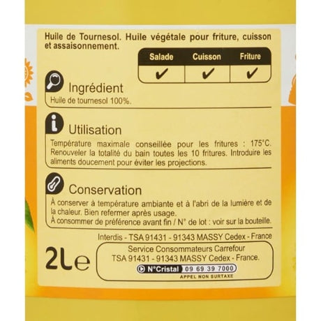 Huile de tournesol CARREFOUR CLASSIC