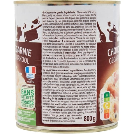 Plat cuisiné choucroute garnie CARREFOUR CLASSIC