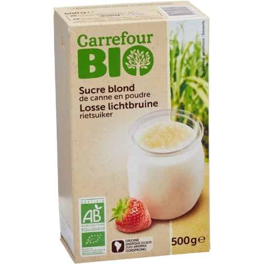 Sucre en poudre de canne blond Bio CARREFOUR BIO