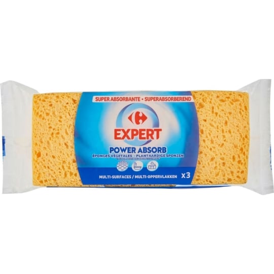 Eponge végétale super absorbantes CARREFOUR EXPERT