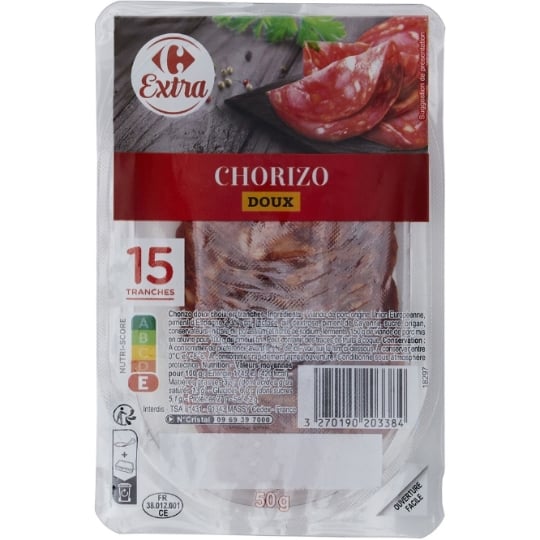 Chorizo doux CARREFOUR EXTRA