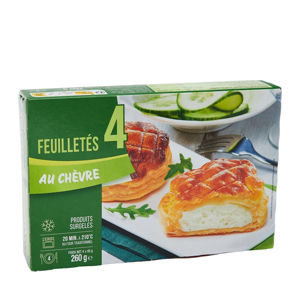 CARREFOUR Feuilletés au Chèvre Surgelés 4 x 100 g