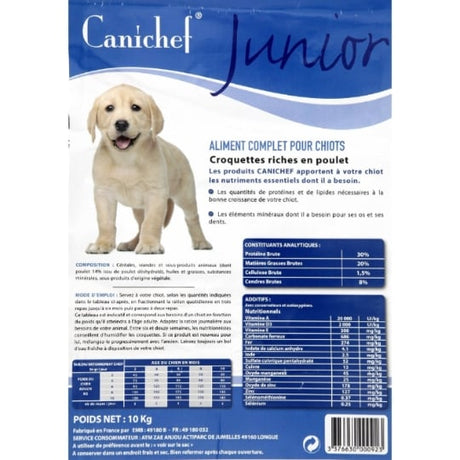 Croquettes pour chien Junior au poulet CANICHEF