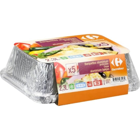 Barquettes aluminium 2,3L CARREFOUR