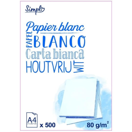 Ramette de papier A4 - 500 feuilles - 80g SIMPL