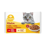 Pâtée pour chat Adulte en gelée au bœuf & poulet CARREFOUR COMPANINO