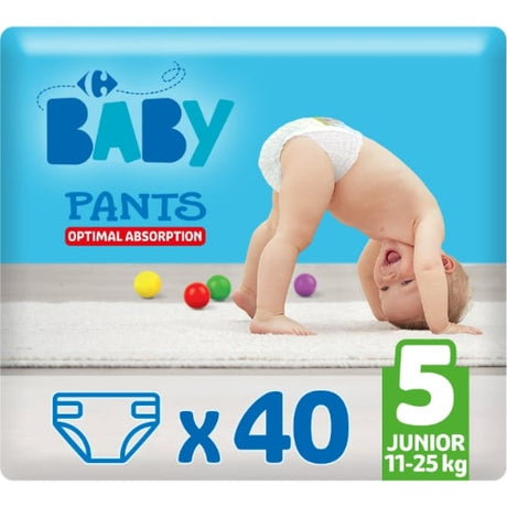 Couches culottes taille 5 junior : 12-18 kg CARREFOUR BABY