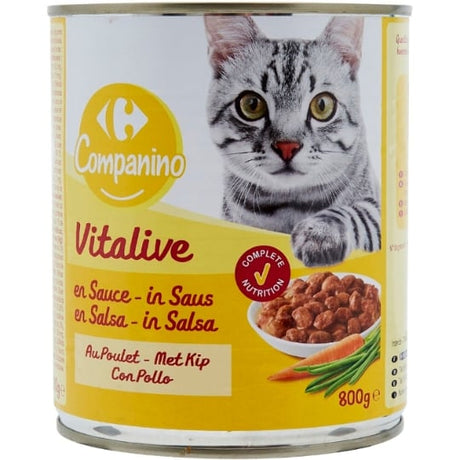 Pâtée pour chat bouchées poulet CARREFOUR COMPANINO