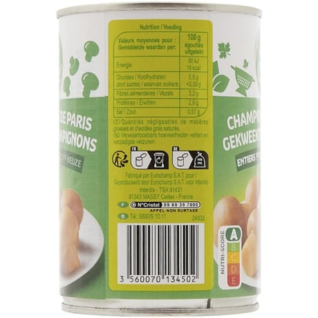 Champignons de Paris entiers 1er choix CARREFOUR CLASSIC