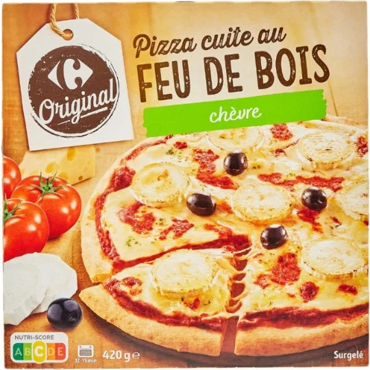 CARREFOUR Pizza Chèvre-Miel Cuite au Feu de Bois Surgelée 420 g