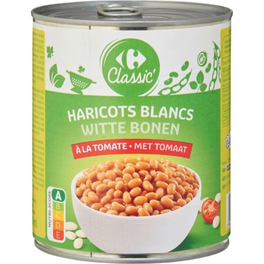 Haricots blancs à la tomate CARREFOUR CLASSIC