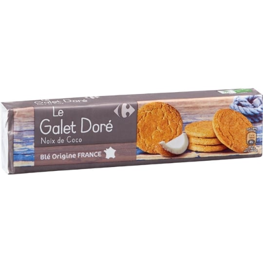 Biscuits galets dorés noix de coco CARREFOUR