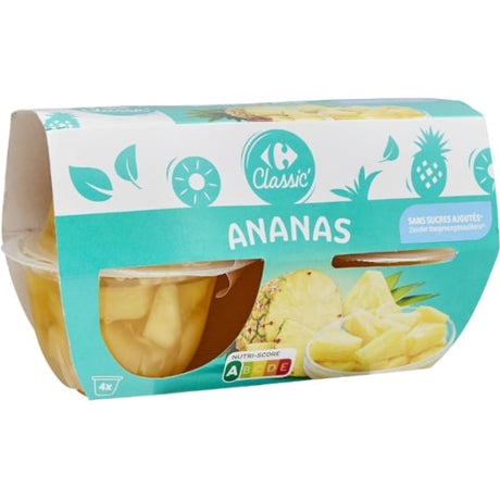 Fruits au sirop ananas s/sucres ajoutés CARREFOUR CLASSIC