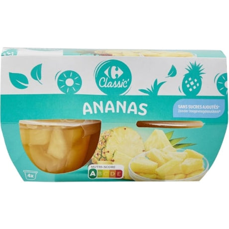 Fruits au sirop ananas s/sucres ajoutés CARREFOUR CLASSIC