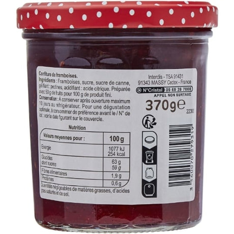 Confiture framboises CARREFOUR ORIGINAL